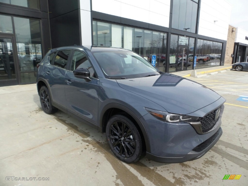 2022 CX-5 S Carbon Edition AWD - Polymetal Gray Metallic / Red photo #1