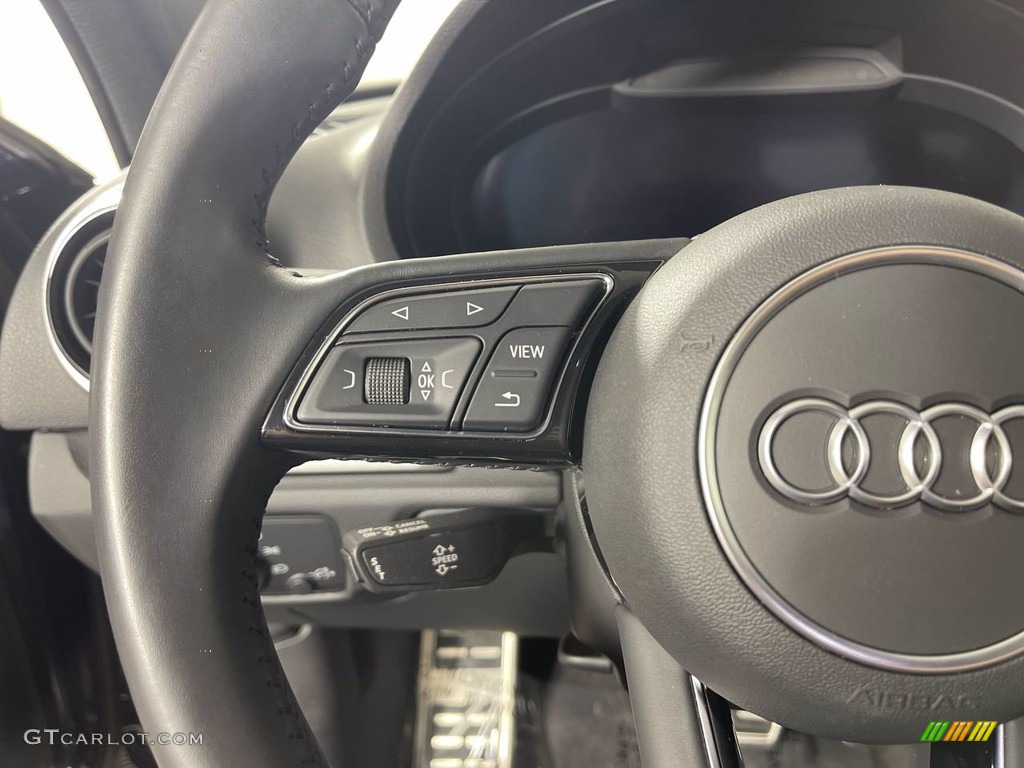2018 Audi A3 2.0 Premium Black Steering Wheel Photo #143746106