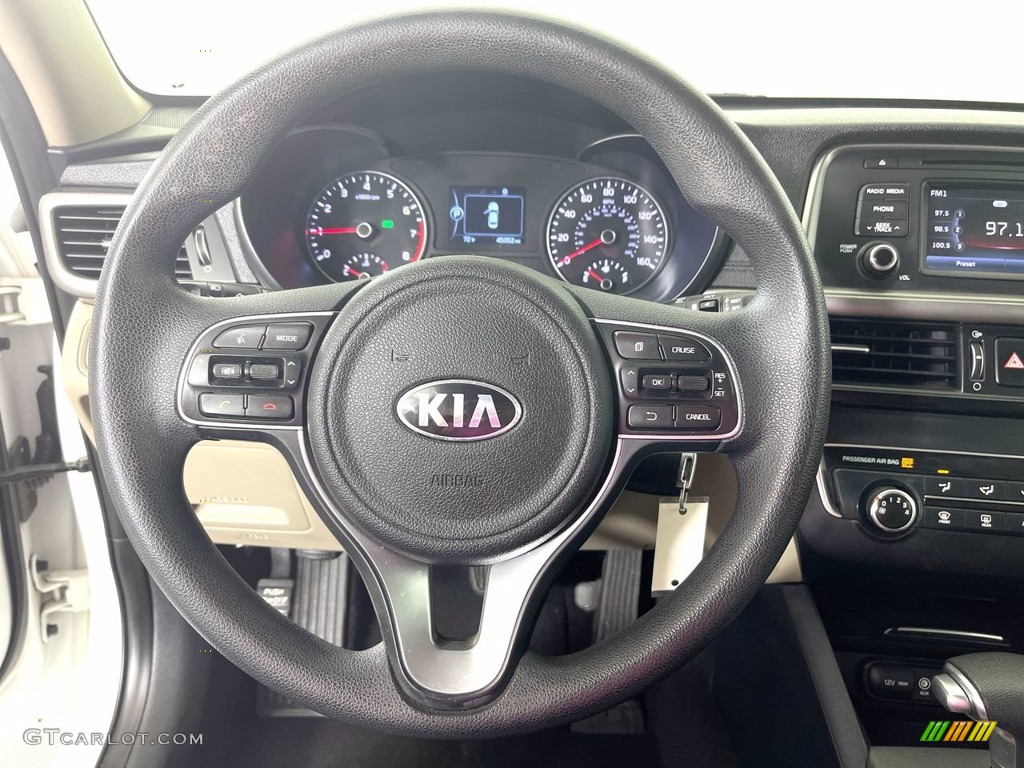 2016 Optima LX - Snow White Pearl / Beige photo #14