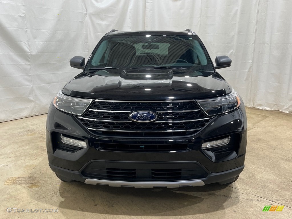 2021 Explorer XLT 4WD - Agate Black Metallic / Ebony photo #4