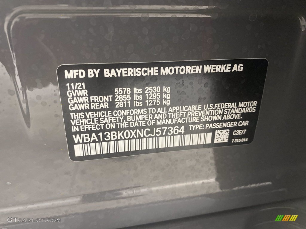 2022 BMW 5 Series M550i xDrive Sedan Color Code Photos