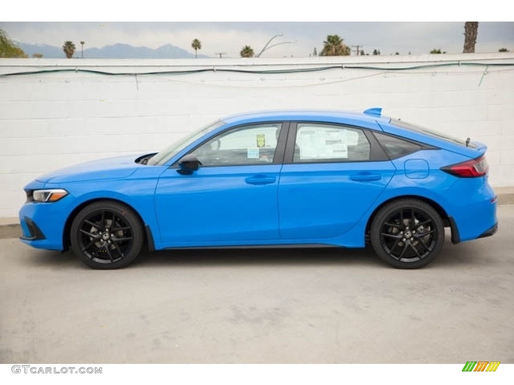 2022 Civic Sport Hatchback - Boost Blue Metallic / Black photo #4