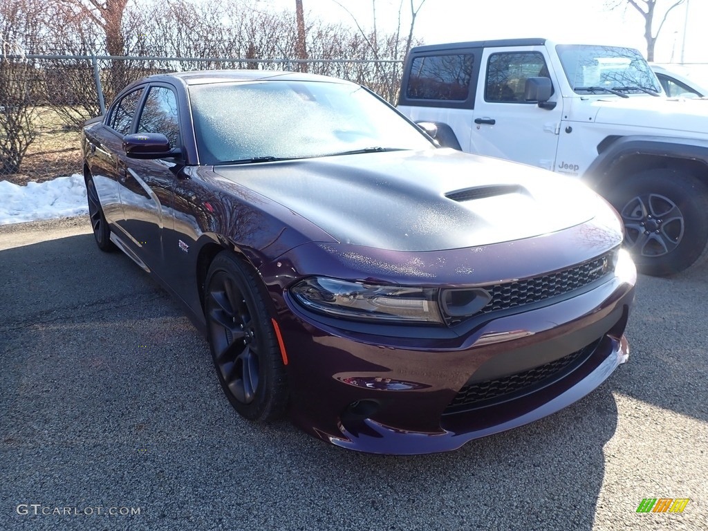 2020 Charger Scat Pack - Hellraisin / Black photo #2
