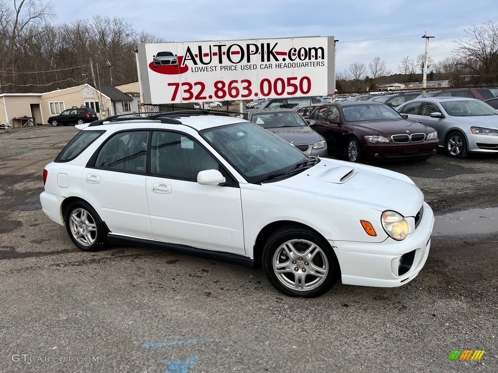 2003 Impreza WRX Wagon - Aspen White / Black photo #1