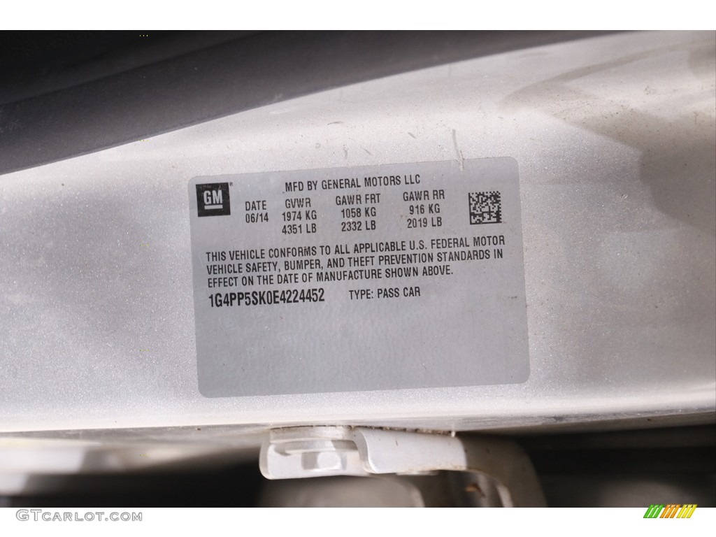 2014 Verano  - Quicksilver Metallic / Medium Titanium photo #19