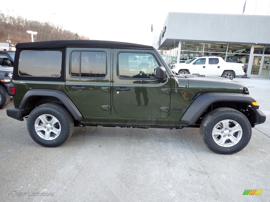 Sarge Green 2022 Jeep Wrangler Unlimited Sport 4x4 Exterior Photo #143754684