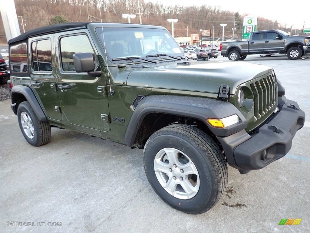Sarge Green 2022 Jeep Wrangler Unlimited Sport 4x4 Exterior Photo #143754708