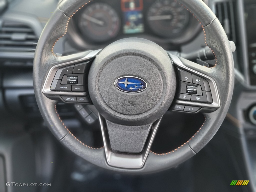 2021 Subaru Crosstrek Premium Black Steering Wheel Photo #143754816