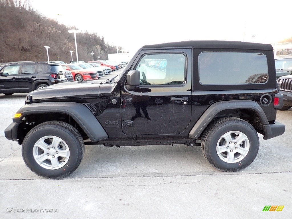 Black 2022 Jeep Wrangler Sport 4x4 Exterior Photo #143755070
