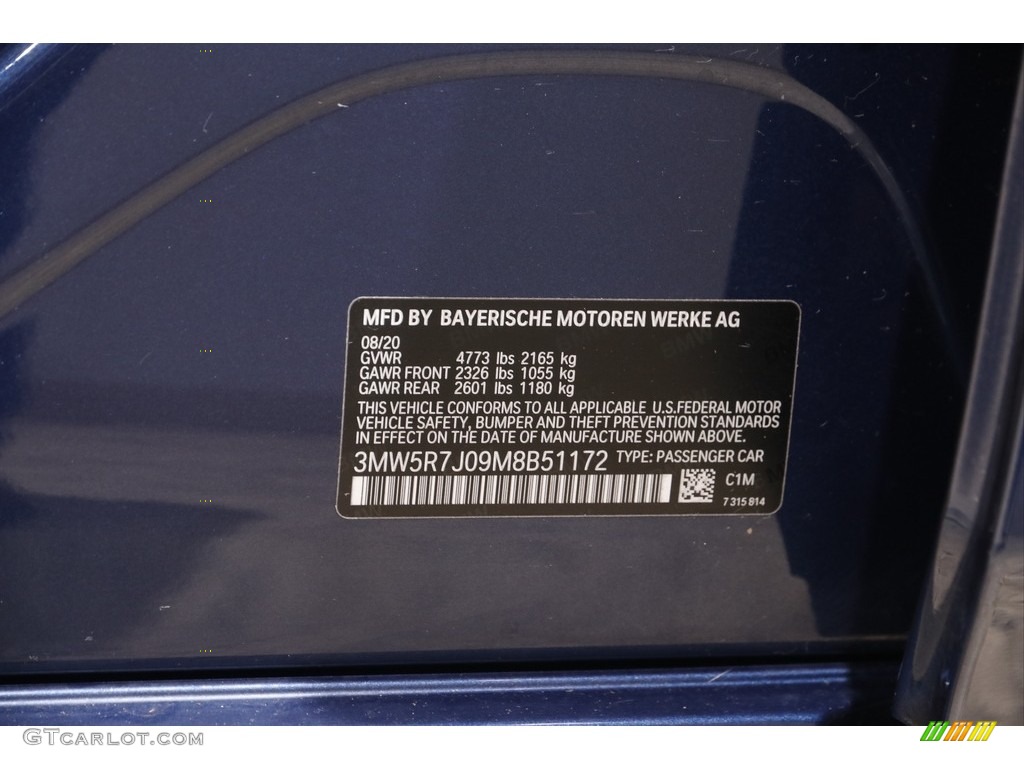 2021 3 Series 330i xDrive Sedan - Phytonic Blue Metallic / Black photo #24