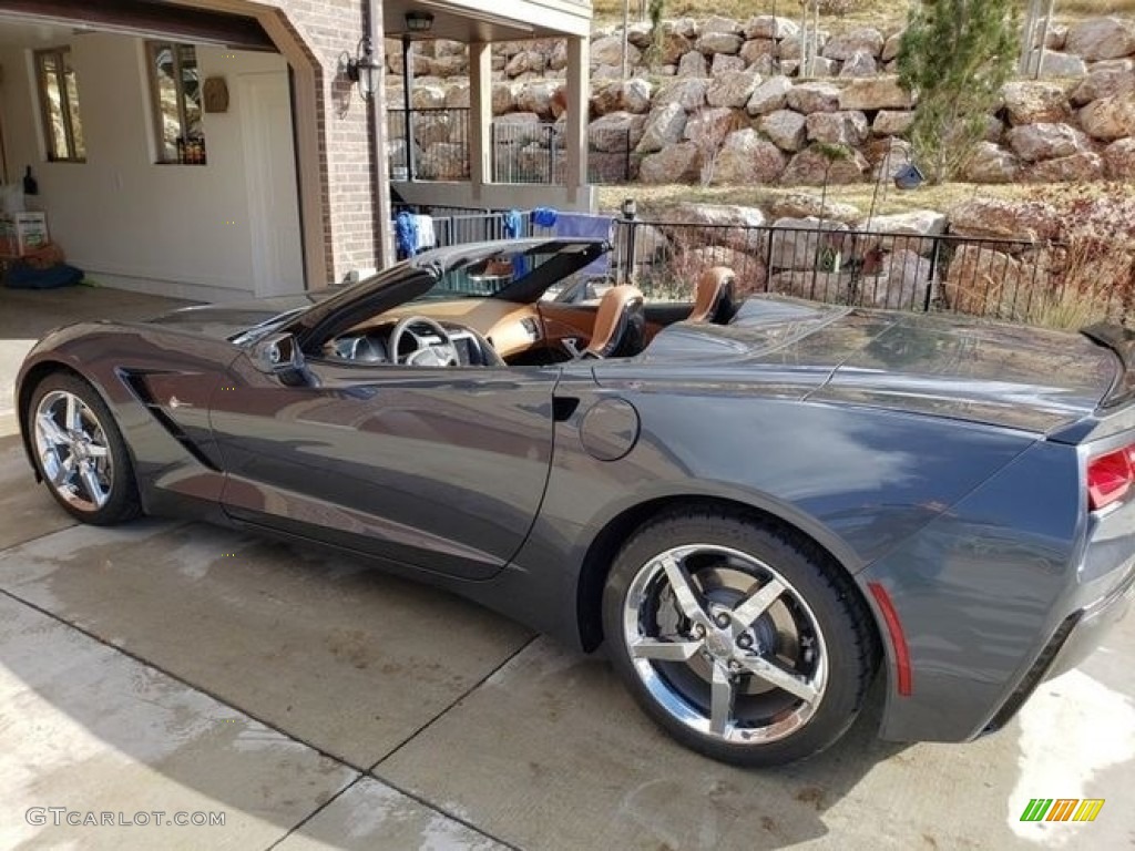 2014 Corvette Stingray Convertible - Cyber Gray Metallic / Kalahari photo #2