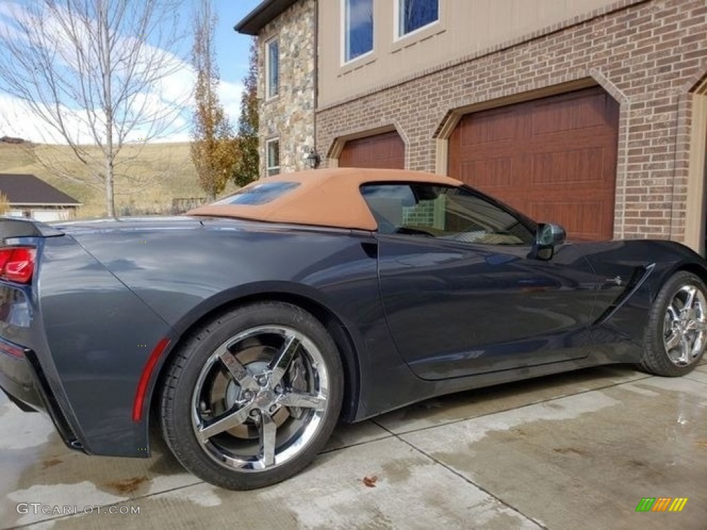 2014 Corvette Stingray Convertible - Cyber Gray Metallic / Kalahari photo #3