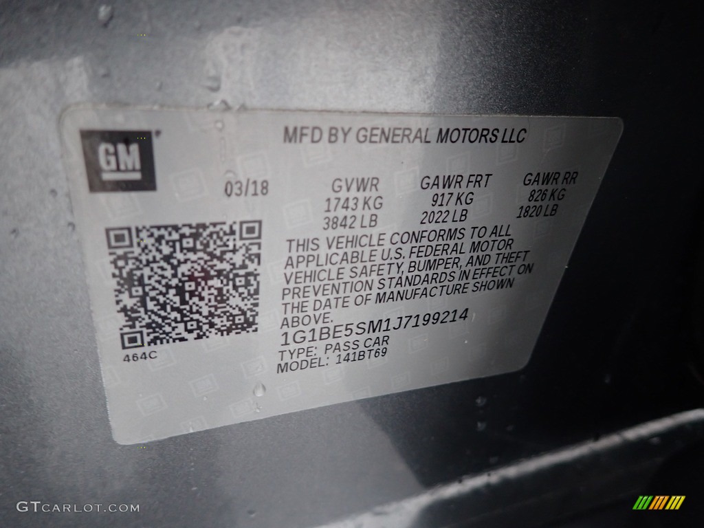 2018 Cruze LT - Satin Steel Gray Metallic / Jet Black photo #28