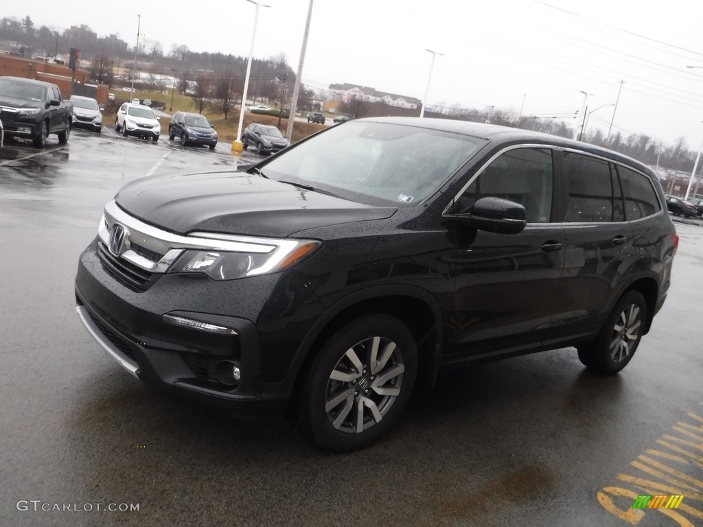 2019 Pilot EX-L AWD - Black Forest Pearl / Beige photo #6
