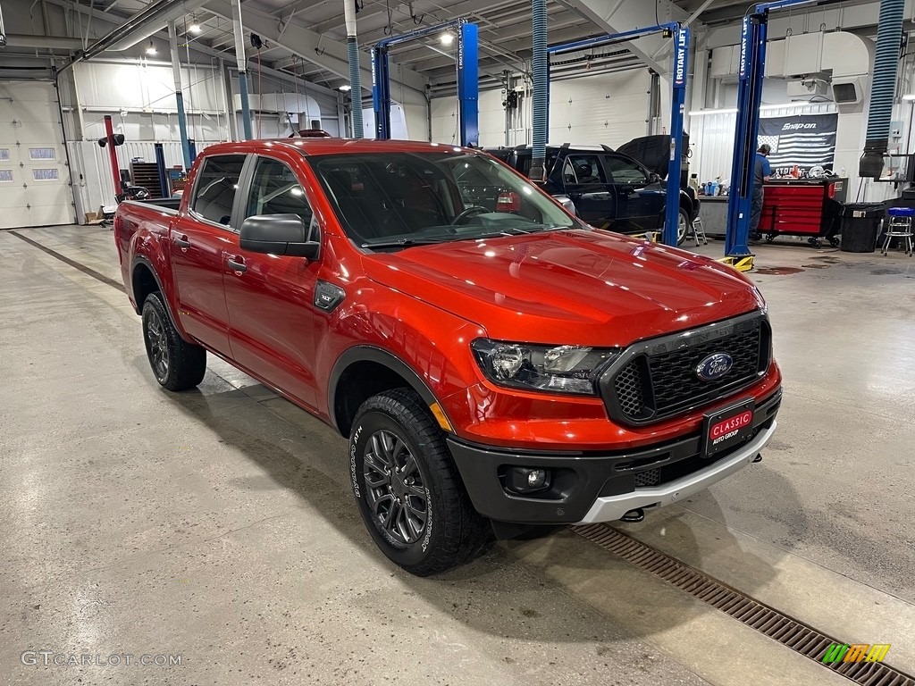 2019 Ranger XLT SuperCrew 4x4 - Hot Pepper Red Metallic / Ebony photo #3