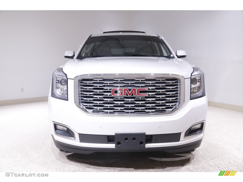 2018 Yukon Denali 4WD - White Frost Tricoat / Cocoa/Dark Atmosphere photo #2