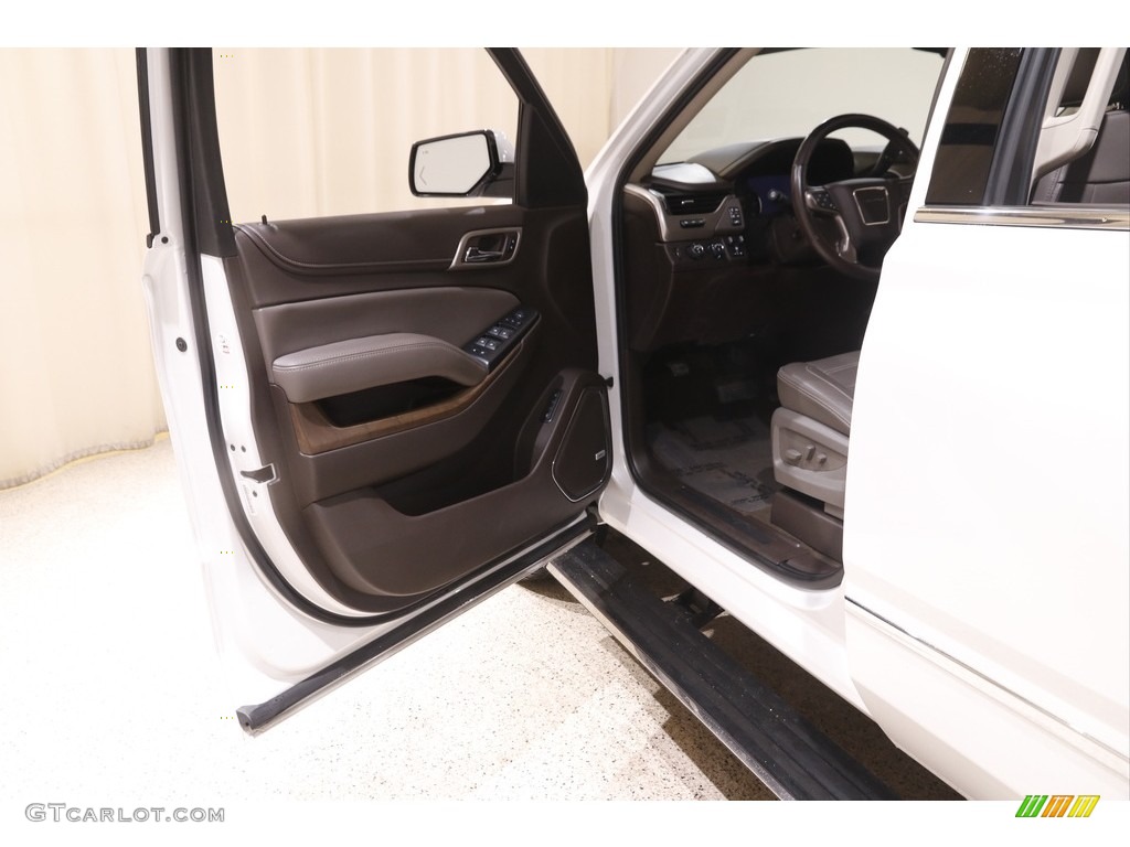 2018 Yukon Denali 4WD - White Frost Tricoat / Cocoa/Dark Atmosphere photo #4