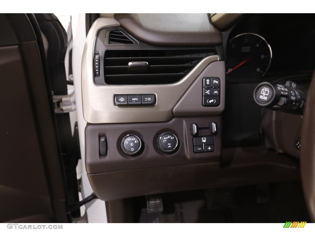 2018 Yukon Denali 4WD - White Frost Tricoat / Cocoa/Dark Atmosphere photo #7