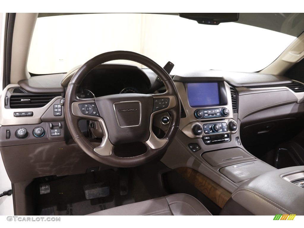2018 Yukon Denali 4WD - White Frost Tricoat / Cocoa/Dark Atmosphere photo #8