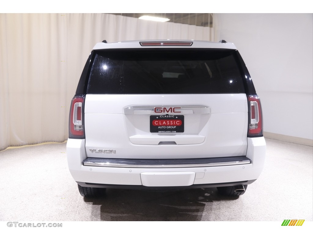 2018 Yukon Denali 4WD - White Frost Tricoat / Cocoa/Dark Atmosphere photo #24