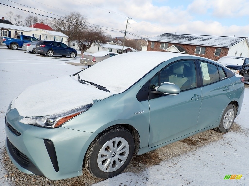 2019 Prius LE - Sea Glass Pearl / Black photo #1