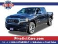 2022 Diamond Black Crystal Pearl Ram 1500 Limited Longhorn Crew Cab 4x4  photo #1