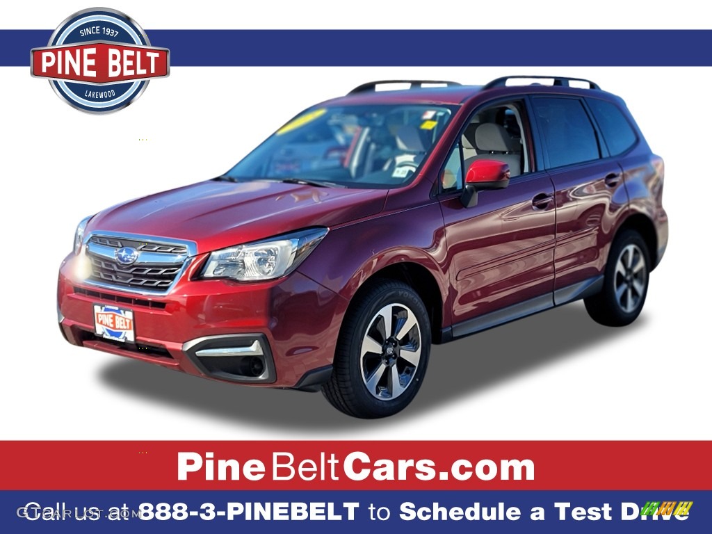 2018 Forester 2.5i Premium - Venetian Red Pearl / Platinum photo #1