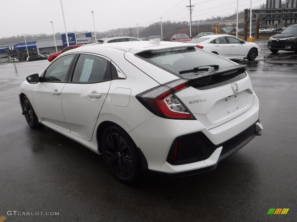 2019 Civic EX Hatchback - White Orchid Pearl / Black/Ivory photo #8