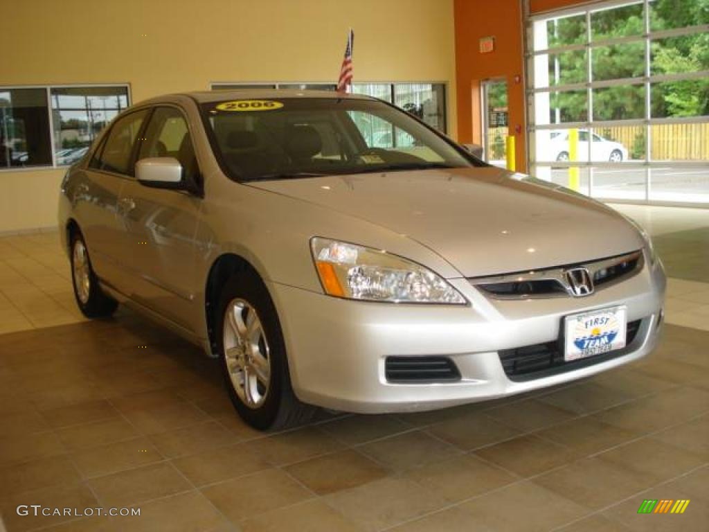 2006 Accord EX-L Sedan - Alabaster Silver Metallic / Black photo #6
