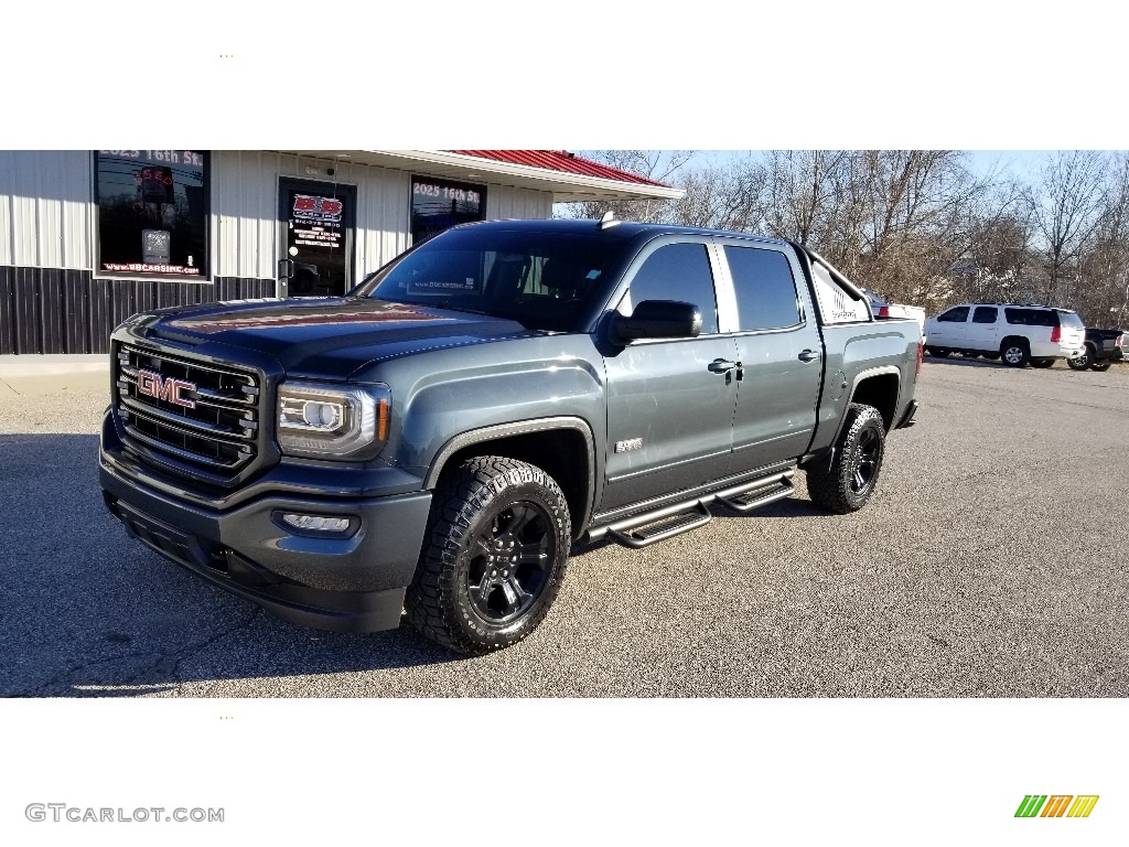 2017 Sierra 1500 SLT Crew Cab 4WD - Stone Blue Metallic / Jet Black photo #1