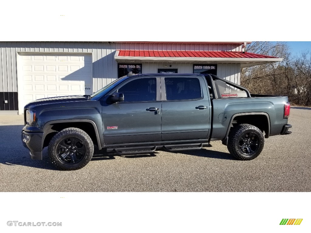 2017 Sierra 1500 SLT Crew Cab 4WD - Stone Blue Metallic / Jet Black photo #2