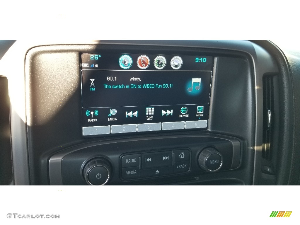 2017 Sierra 1500 SLT Crew Cab 4WD - Stone Blue Metallic / Jet Black photo #20