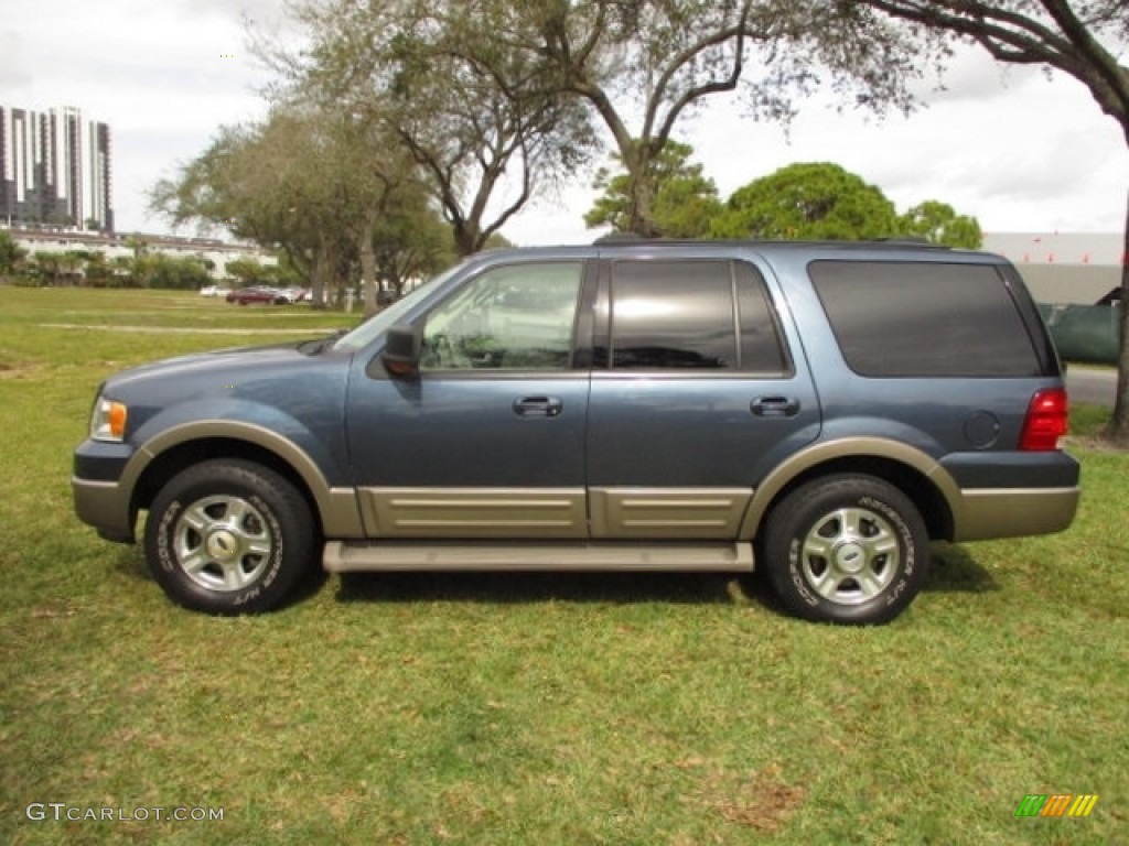 2003 Expedition Eddie Bauer - Medium Wedgewood Blue Metallic / Medium Parchment photo #11