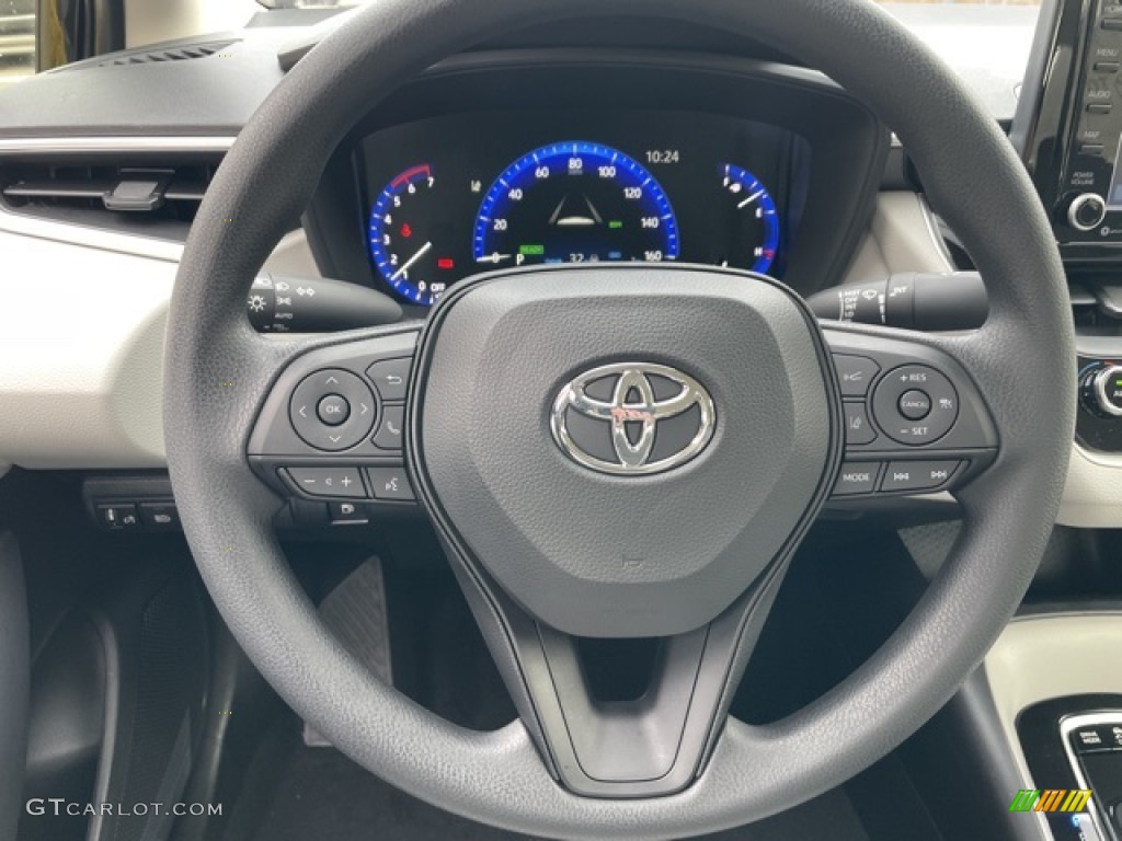 2022 Toyota Corolla LE Hybrid Light Gray/Moonstone Steering Wheel Photo #143771109