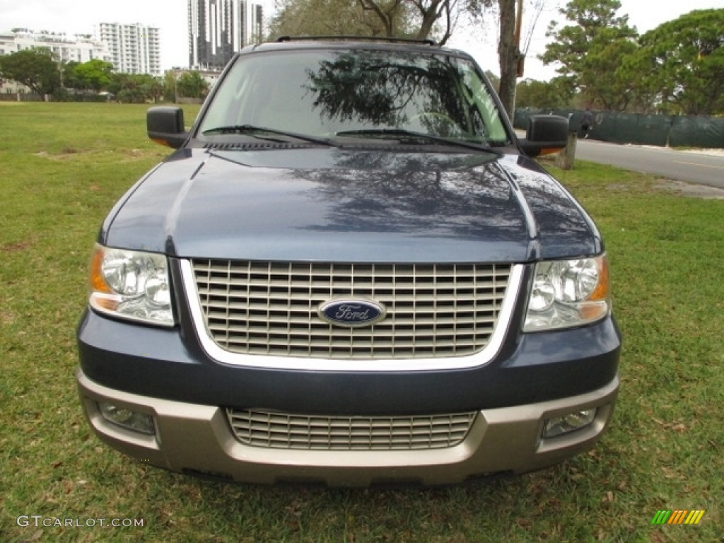2003 Expedition Eddie Bauer - Medium Wedgewood Blue Metallic / Medium Parchment photo #15