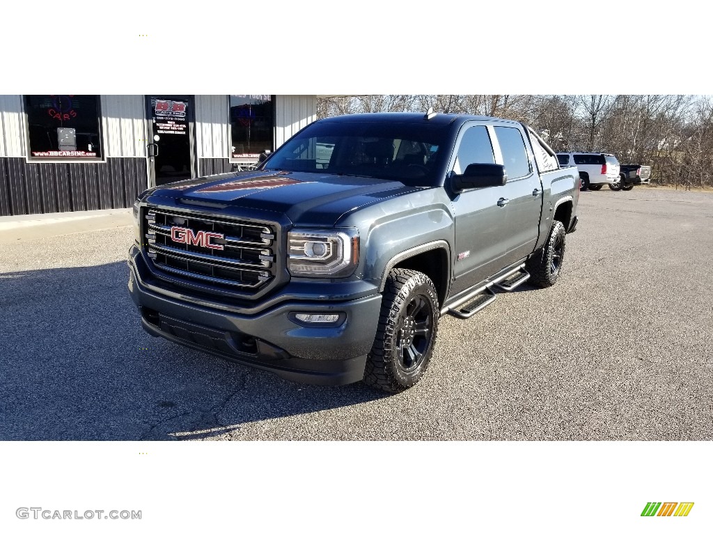 2017 Sierra 1500 SLT Crew Cab 4WD - Stone Blue Metallic / Jet Black photo #36
