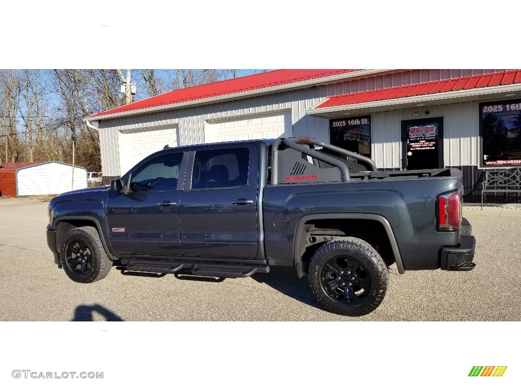2017 Sierra 1500 SLT Crew Cab 4WD - Stone Blue Metallic / Jet Black photo #37