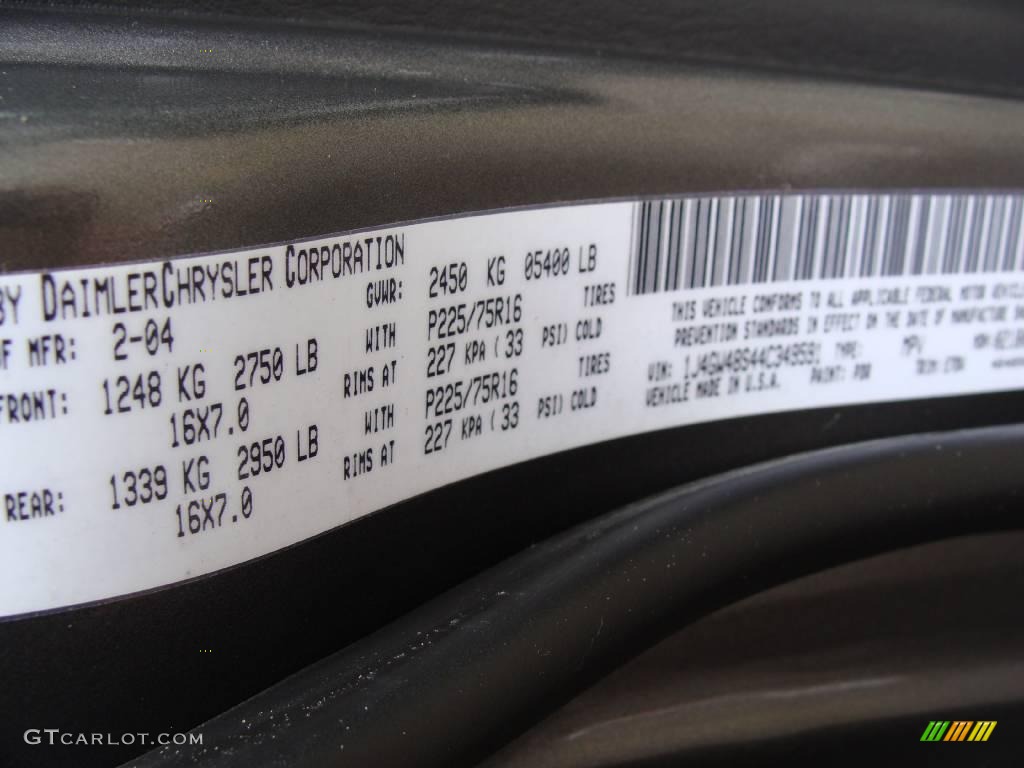 2004 Grand Cherokee Laredo 4x4 - Graphite Metallic / Dark Slate Gray photo #24