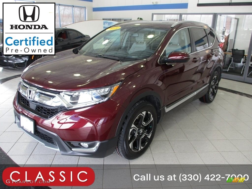 2018 CR-V Touring AWD - Basque Red Pearl II / Gray photo #1