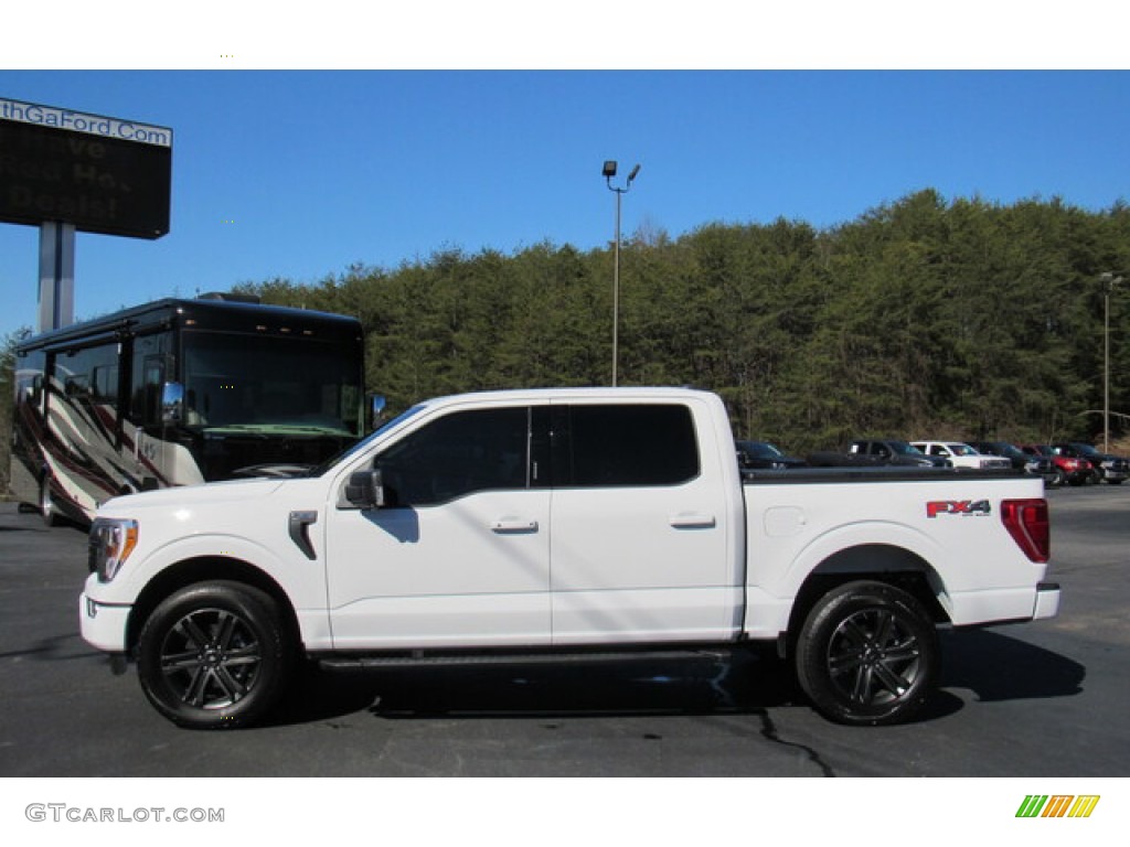 Oxford White 2021 Ford F150 XLT SuperCrew 4x4 Exterior Photo #143775319