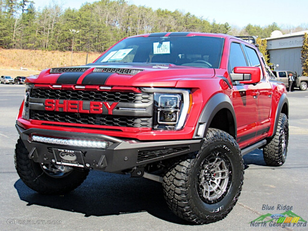 Rapid Red 2021 Ford F150 Shelby Raptor SuperCrew 4x4 Exterior Photo #143775352