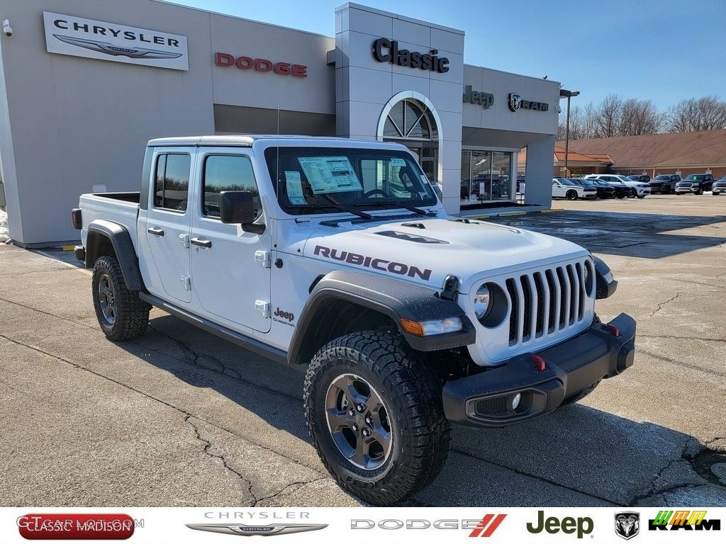 2022 Gladiator Rubicon 4x4 - Bright White / Black photo #1