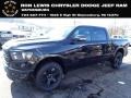 2022 Diamond Black Crystal Pearl Ram 1500 Big Horn Night Edition Crew Cab 4x4  photo #1