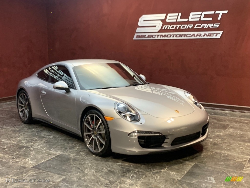 2013 911 Carrera 4S Coupe - GT Silver Metallic / Black photo #3