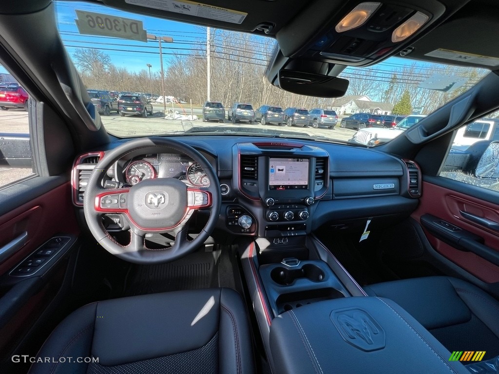 Black/Red Interior 2022 Ram 1500 Rebel Crew Cab 4x4 Photo #143776416