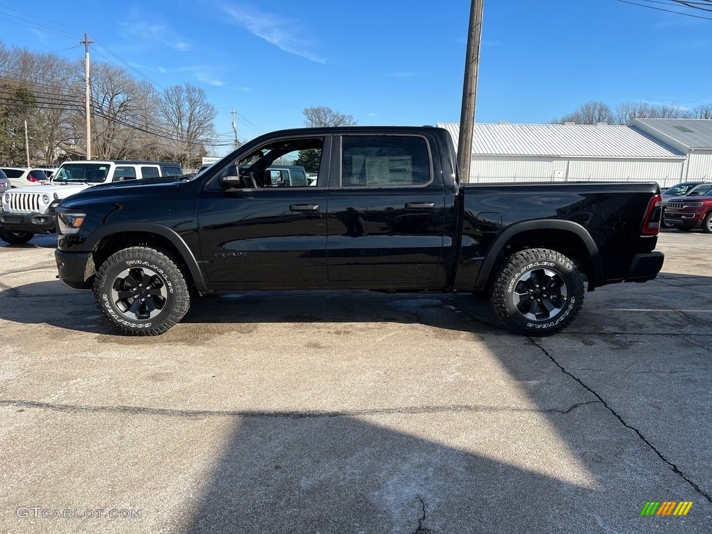 Diamond Black Crystal Pearl 2022 Ram 1500 Rebel Crew Cab 4x4 Exterior Photo #143776510