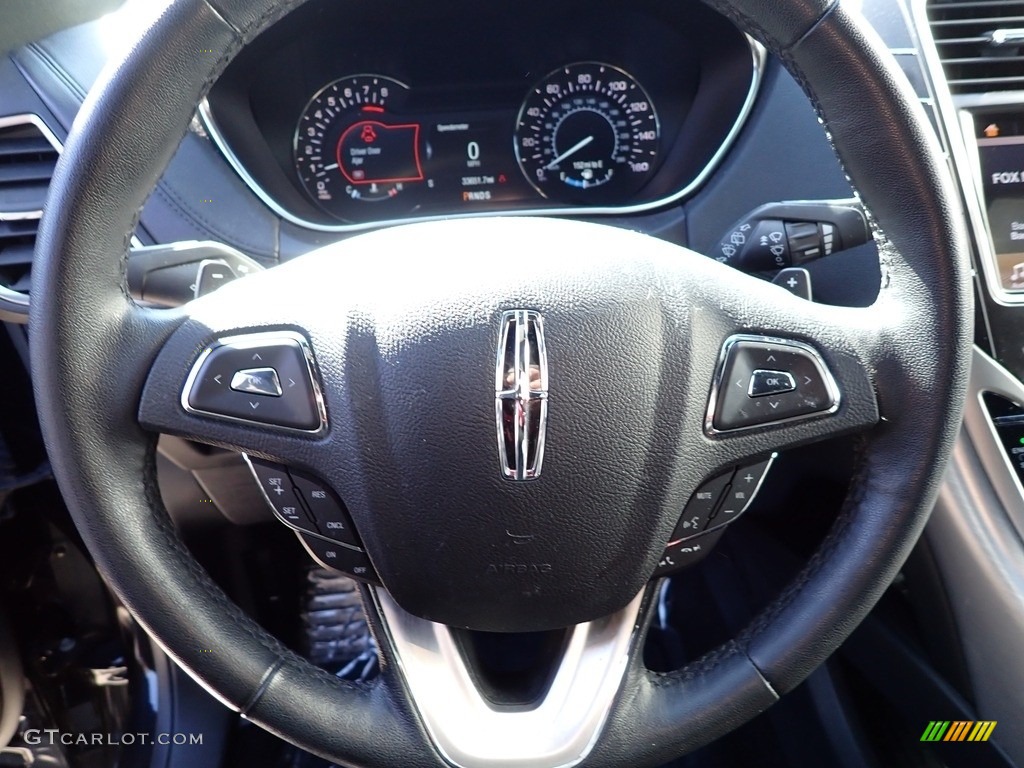 2018 Lincoln MKX Premiere AWD Ebony Steering Wheel Photo #143777125