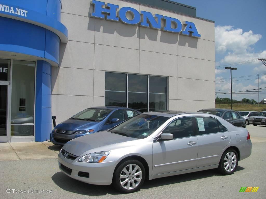 2006 Accord EX-L V6 Sedan - Alabaster Silver Metallic / Gray photo #1