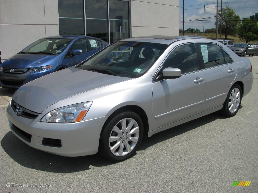2006 Accord EX-L V6 Sedan - Alabaster Silver Metallic / Gray photo #2