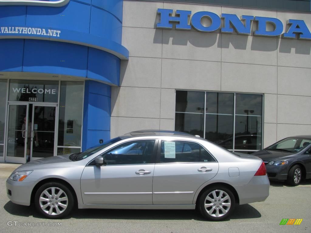 2006 Accord EX-L V6 Sedan - Alabaster Silver Metallic / Gray photo #3